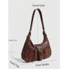 imageVerdusa Womens Hobo PU Leather Clutch Shoulder Bags Buckle Zipper Vintage HandbagsChocolate Brown