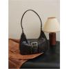 imageVerdusa Womens Hobo PU Leather Clutch Shoulder Bags Buckle Zipper Vintage HandbagsCoffee Brown