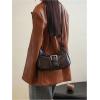 imageVerdusa Womens Hobo PU Leather Clutch Shoulder Bags Buckle Zipper Vintage HandbagsCoffee Brown