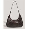 imageVerdusa Womens Hobo PU Leather Clutch Shoulder Bags Buckle Zipper Vintage HandbagsCoffee Brown