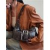 imageVerdusa Womens Hobo PU Leather Clutch Shoulder Bags Buckle Zipper Vintage HandbagsCoffee Brown