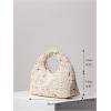 imageVerdusa Womens Ruched Hobo Mini Handbag Clutch Purse Dumpling Pouch BagLight Beige