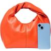 imageVerdusa Womens Ruched Hobo Mini Handbag Clutch Purse Dumpling Pouch BagOrange
