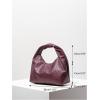 imageVerdusa Womens Ruched Hobo Mini Handbag Clutch Purse Dumpling Pouch BagRed Violet