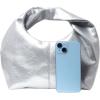 imageVerdusa Womens Ruched Hobo Mini Handbag Clutch Purse Dumpling Pouch BagSilver