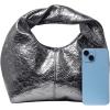 imageVerdusa Womens Ruched Hobo Mini Handbag Clutch Purse Dumpling Pouch BagSmoke Grey