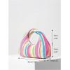 imageVerdusa Womens Ruched Hobo Mini Handbag Clutch Purse Dumpling Pouch BagStraw Pink Multi