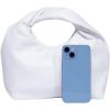 imageVerdusa Womens Ruched Hobo Mini Handbag Clutch Purse Dumpling Pouch BagWhite