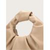 imageVerdusa Womens Ruched PU Leather Hobo Handbag Clutch PurseKhaki