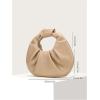 imageVerdusa Womens Ruched PU Leather Hobo Handbag Clutch PurseKhaki