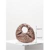 imageVerdusa Womens Ruched PU Leather Hobo Handbag Clutch PurseLeopard Print