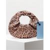 imageVerdusa Womens Ruched PU Leather Hobo Handbag Clutch PurseLeopard Print