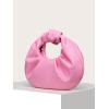 imageVerdusa Womens Ruched PU Leather Hobo Handbag Clutch PursePink