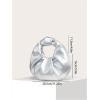 imageVerdusa Womens Ruched PU Leather Hobo Handbag Clutch PurseSilver
