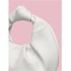 imageVerdusa Womens Ruched PU Leather Hobo Handbag Clutch PurseWhite