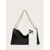 imageVerdusa Womens Satin Evening Handbag Shoulder Bag PurseBlack