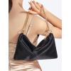 imageVerdusa Womens Satin Evening Handbag Shoulder Bag PurseBlack