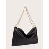 imageVerdusa Womens Satin Evening Handbag Shoulder Bag PurseBlack