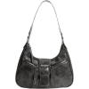 imageVerdusa Womens Hobo PU Leather Clutch Shoulder Bags Buckle Zipper Vintage HandbagsSmoke Gray