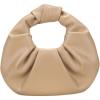 imageVerdusa Womens Ruched PU Leather Hobo Handbag Clutch PurseKhaki