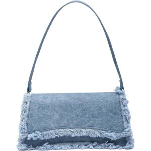 imageVerdusa Womens Flap Shoulder Bags Denim Handbags Underarm Satchel HandbagBlue