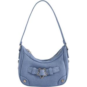 imageVerdusa Womens Flap Shoulder Bags Denim Handbags Underarm Satchel HandbagDark Blue