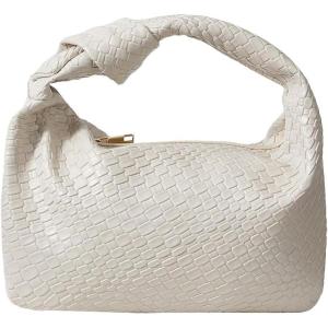 imageVerdusa Womens Hobo Bags Zipper Handbags Knot Strap Leather Shoulder Bag Evening Clutch PurseBeige