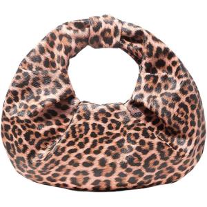 imageVerdusa Womens Ruched PU Leather Hobo Handbag Clutch PurseLeopard Print