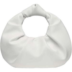 imageVerdusa Womens Ruched PU Leather Hobo Handbag Clutch PurseWhite