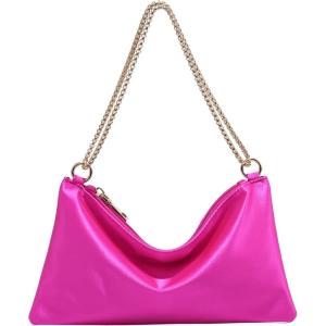 imageVerdusa Womens Satin Evening Handbag Shoulder Bag PurseHot Pink
