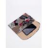 imageVerdusa Womens Floral Embroidery Sequin Evening Clutch Bags Party PursesBlack