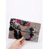 imageVerdusa Womens Floral Embroidery Sequin Evening Clutch Bags Party PursesBlack