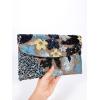 imageVerdusa Womens Floral Embroidery Sequin Evening Clutch Bags Party PursesBlue Black