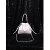 imageVerdusa Womens Satin Evening Bag Pearl Drawstring Handbag Clutch PurseWhite