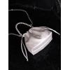 imageVerdusa Womens Satin Evening Bag Pearl Drawstring Handbag Clutch PurseWhite