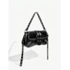 imageVerdusa Womens Shoulder Bag Y2K Handbag Cute Trendy Goth Studded Rivet Punk PurseBlack