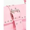 imageVerdusa Womens Shoulder Bag Y2K Handbag Cute Trendy Goth Studded Rivet Punk PurseLight Pink
