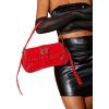 imageVerdusa Womens Shoulder Bag Y2K Handbag Cute Trendy Goth Studded Rivet Punk PurseRed