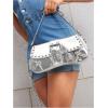 imageVerdusa Womens Shoulder Bag Y2K Handbag Cute Trendy Goth Studded Rivet Punk PurseSilver