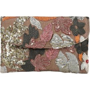 imageVerdusa Womens Floral Embroidery Sequin Evening Clutch Bags Party PursesBrown