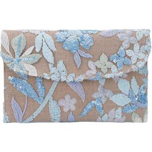 imageVerdusa Womens Floral Embroidery Sequin Evening Clutch Bags Party PursesLight Blue