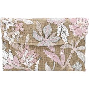 imageVerdusa Womens Floral Embroidery Sequin Evening Clutch Bags Party PursesPink