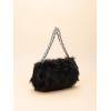 imageVerdusa Womens Faux Fox Fur Purse Fuzzy One Shoulder Small Square Chain HandbagsBlack