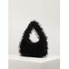 imageVerdusa Womens Faux Fur Fuzzy Hobo Bag Furry Handbag PurseBlack