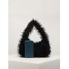 imageVerdusa Womens Faux Fur Fuzzy Hobo Bag Furry Handbag PurseBlack