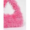 imageVerdusa Womens Faux Fur Fuzzy Hobo Bag Furry Handbag PursePink