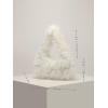 imageVerdusa Womens Faux Fur Fuzzy Hobo Bag Furry Handbag PurseWhite