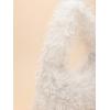 imageVerdusa Womens Faux Fur Fuzzy Hobo Bag Furry Handbag PurseWhite