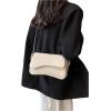 imageVerdusa Womens Leather Shoulder Bag Clutch Purses Trendy Hobo Crossbody Handbags Y2K Saddle Flap Underarm PurseBeige