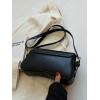 imageVerdusa Womens Leather Shoulder Bag Clutch Purses Trendy Hobo Crossbody Handbags Y2K Saddle Flap Underarm PurseBlack